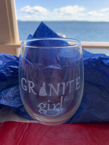 GRANITE girl Stemless Wineglass