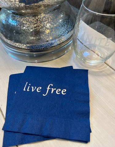 Live Free Cocktail Napkins