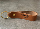 GRANITE girl Leather Keychain