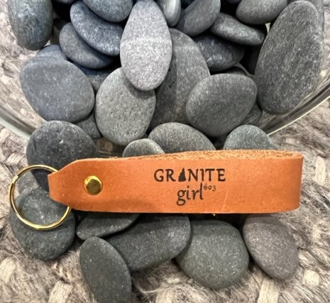 GRANITE girl Leather Keychain